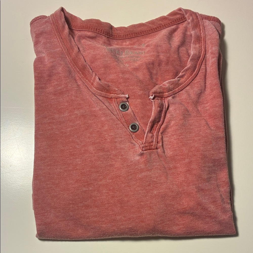 Men's Red Henley Shirt
